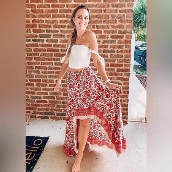 NWT BTFBM BRAND HIGH LOW MAXI SKIRT - Picture 3 of 4